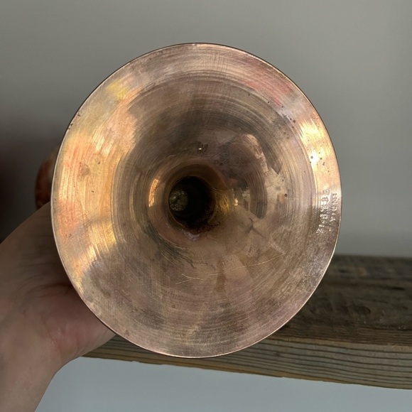 Large brass goblet etched - Picture 5 of 6